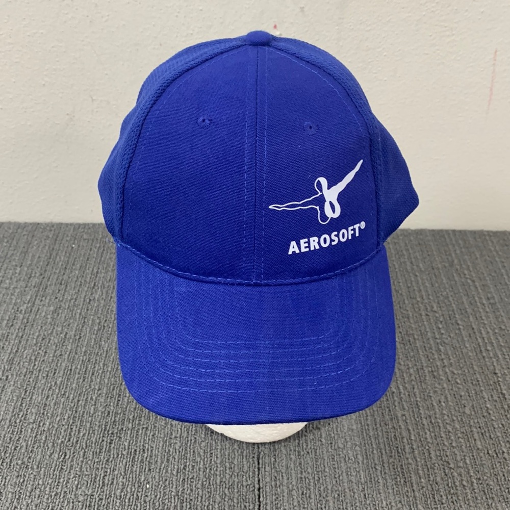 Aerosoft Baseball Hat Unisex Adjustable Blue White Strapback Cap Germany